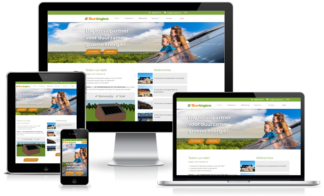 Happit webdesign: project Sunlogics